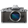Nikon Z f Mirrorless Camera, Silver/Cognac Brown Silver/Stone Gray