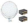 NanLite miro 60C 60W RGBW LED Round Panel Light, Midnight Blue, Bundle with 2x NP-F970 7.2V 7800mAh Lithium-Ion Battery Pack Mint Blue