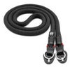 Owlkrown 30" Classic Round Rope Camera Strap with Polished Split Ring Black with Red Accent