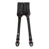 Owlkrown 30" TwinPad Camera Strap with Polished Split Ring Black with Red Accent