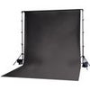Photoflex Solid Color Series 10x12' Dyed Muslin Background, Solid Black Black