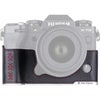 PGYTECH Leather Half Case for Fujifilm X-T5 Camera, Midnight Black Black