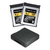 Prograde Digital Gold Series CFexpress Type-B 4.0 Memory Card 2-Pack Card with Reader