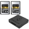 Prograde Digital Gold Series CFexpress Type-A 2.0 Memory Card 2-Pack Card with Reader