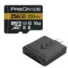 Prograde Digital MicroSDXC UHS-II U3 Class 10 V60 Memory Card Card with Reader