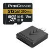 Prograde Digital MicroSDXC UHS-II U3 Class 10 V60 Memory Card Card with Reader