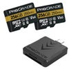 Prograde Digital MicroSDXC UHS-II U3 Class 10 V60 Memory Card 2-Pack Card with Reader