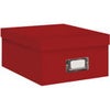 Pioneer Photo Album B-1 Photo / Video Storage Box - holds over 1,100 photos up to 4x7" or 10 VHS videos Solid Black Red