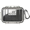 Pelican 1010 Watertight Hard Micro Case with Rubber Liner - Clear / Blue Black