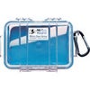 Pelican 1020 Watertight Hard Micro Case with Rubber Liner - Clear / Blue Clear