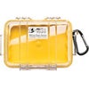 Pelican 1020 Watertight Hard Micro Case with Rubber Liner - Black Yellow