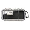 Pelican 1030 Watertight Hard Micro Case with Rubber Liner - Clear / Black Black/Clear