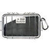 Pelican 1040 Watertight Hard Micro Case with Rubber Liner - Clear / Black Clear