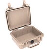 Pelican 1200 Watertight Mini-S Hard Case Without Foam Insert - Black Tan