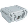 Pelican 1200 Watertight Mini-S Hard Case with Foam Insert - Black Silver