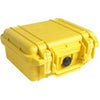 Pelican 1200 Watertight Mini-S Hard Case with Foam Insert - Black Yellow
