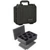 Pelican 1400 Watertight Hard Case with Foam Insert, Bundle with Divider Kit, Black Black