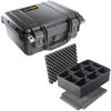 Pelican 1400 Watertight Hard Case, Bundle with TrekPak Dividers, Black Black