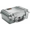 Pelican 1450 Watertight Hard Case Without Foam Insert - Black Silver