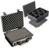 Pelican 1500 Watertight Hard Case with Foam Insert, Bundle with TrekPak Foam Insert Set, Black Black