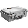 Pelican 1500 Watertight Hard Case with Foam Insert, Black Silver