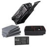 Pelican 1510 On Watertight Hard Case without Foam Insert,with Wheels, Charcoal Black - Bundle With Pelican PC1511 Pick 'N Pluck Replacement Foam Set, Pelican PC1519 Lid Organizer, TrekPak Foam Insert Black