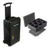 Pelican 1510 Watertight Wheeled Carry-On Hard Case with Yellow Divider Set, Bundle with Foam Insert, Black Black