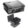 Pelican 1550 Watertight Hard Case with Foam Insert, Bundle with Divider Kit, Black Black