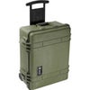 Pelican 1560 Watertight Hard Case without Foam Insert, with Wheels - Charcoal Black Olive