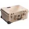 Pelican 1560 Watertight Hard Case without Foam Insert, with Wheels - Charcoal Black Tan