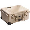 Pelican 1560 Watertight Hard Case with Cubed Foam Interior & Wheels - Orange Tan
