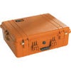 Pelican 1600 Watertight Hard Case with Dividers - Black Orange