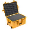 Pelican 1607AirWF Wheeled Hard Case with Foam Insert, Yellow Yellow