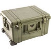 Pelican 1620 Watertight Hard Case without Foam Interior & Wheels - Olive Drab Green Green