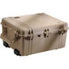 Pelican 1690 Watertight Hard Case with Cubed Foam & Wheels - Black Tan