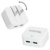Plugable 40W Dual USB-C Charger, Black White