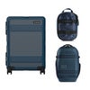 Pelican ATX 25" Waterproof Wheeled Check-In Hard Travel Case, Bundle with PX25 25L Travel Backpack and PCS ModPak Small Packing Cube, Black Indigo