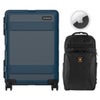 Pelican ATX 25" Waterproof Wheeled Check-In Hard Travel Case, Medium, Charcoal, Bundle with Alpine 190 Backpack and AirTag Indigo