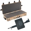 Pelican V700 Vault Takedown Rifle/Shotgun Case with Foam, Black, Bundle with 12x12" Splatter Shooting Target Stickers, 10-Pack Tan