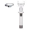 Pictar Smart Light Selfie Stick with Rechargeable Battery, Silver Black White