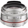 Pentax SMCP-DA 15mm f/4 ED AL HD Lens for DSLR Cameras, Silver Silver