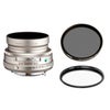 Pentax HD Pentax-FA 43mm f/1.9 Limited Lens, Black, Bundle with Hoya 49mm UV+CPL Filter Kit Silver