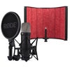 Rode NT1 5th Generation Hybrid Studio Condenser Microphone, Black, Bundle with Studio Isolation Filter Black