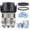 Rokinon 21mm f/1.4 Lens for Fujifilm X, Black, Bundle with Hoya 58mm UV and CPL Filters Silver