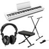 Roland FP-30X 88 Keys SuperNATURAL Portable Digital Piano, White Bundle with H&A Studio Monitor Headphones, Keyboard Stand, Bench and Sustain Pedal White