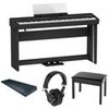 Roland FP-90X 88-Key Portable Digital Piano, Black Bundle with KSC-90 Stand, KPD-90 Pedal Unit, Bench, Studio Monitor Headphones, Dustcover Black