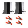 Savage 10x12' Accent Muslin Background Kit with Port-A-Stand, White/Black/Green, 2-Pack, Bundle with 4x 1-1/4x1" Steel Spring Orange Clamp White/Gray/Black