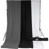 Savage Accent Series, 10x24' Washed Reversible Muslin Background, Color; Light Brown, Color: Medium Brown White/Gray/Black