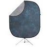 Savage 5x7' Collapsible Backdrop with 8' Aluminum Stand, Red/Rustic Planks Indigo Nights