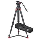 Sachtler Video 18 Fluid Head w/flowtech 100 3-Section CF Tripod, Ground Spreader